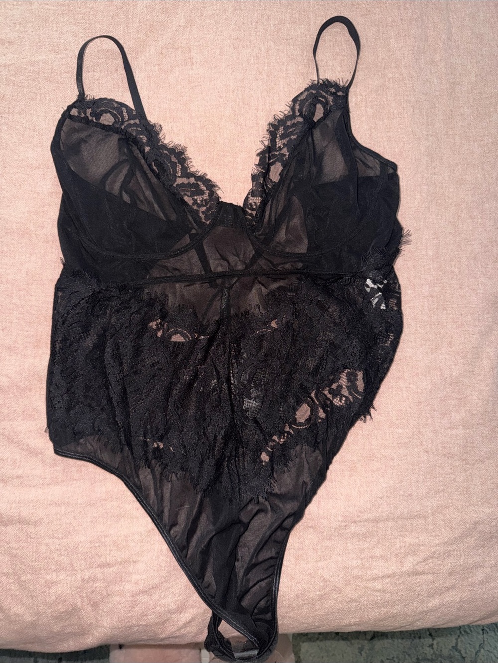 Black Lace Sheer Bodysuit - Women Intimates & Sleepwear